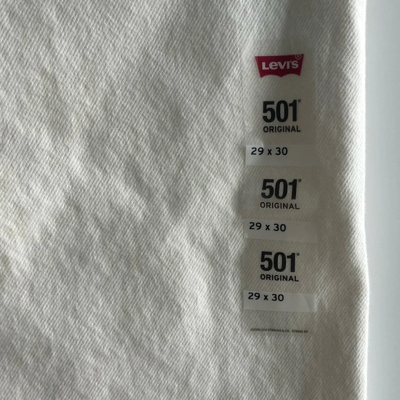 Levi’s 501 Cotton Straight Leg High Rise Beige Tie-Dye Button Fly Jeans … - Picture 13 of 14